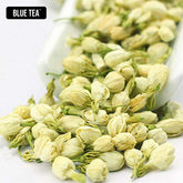 Blue Tea Organic Jasmine Flower Herbal Tea - 30gm Reusable Pet Jar, 1.05 Ounce, 30 Cups | Non-Bitter, Flower Based Super Antioxidant Tea - For Slimming Body & Stress Relief